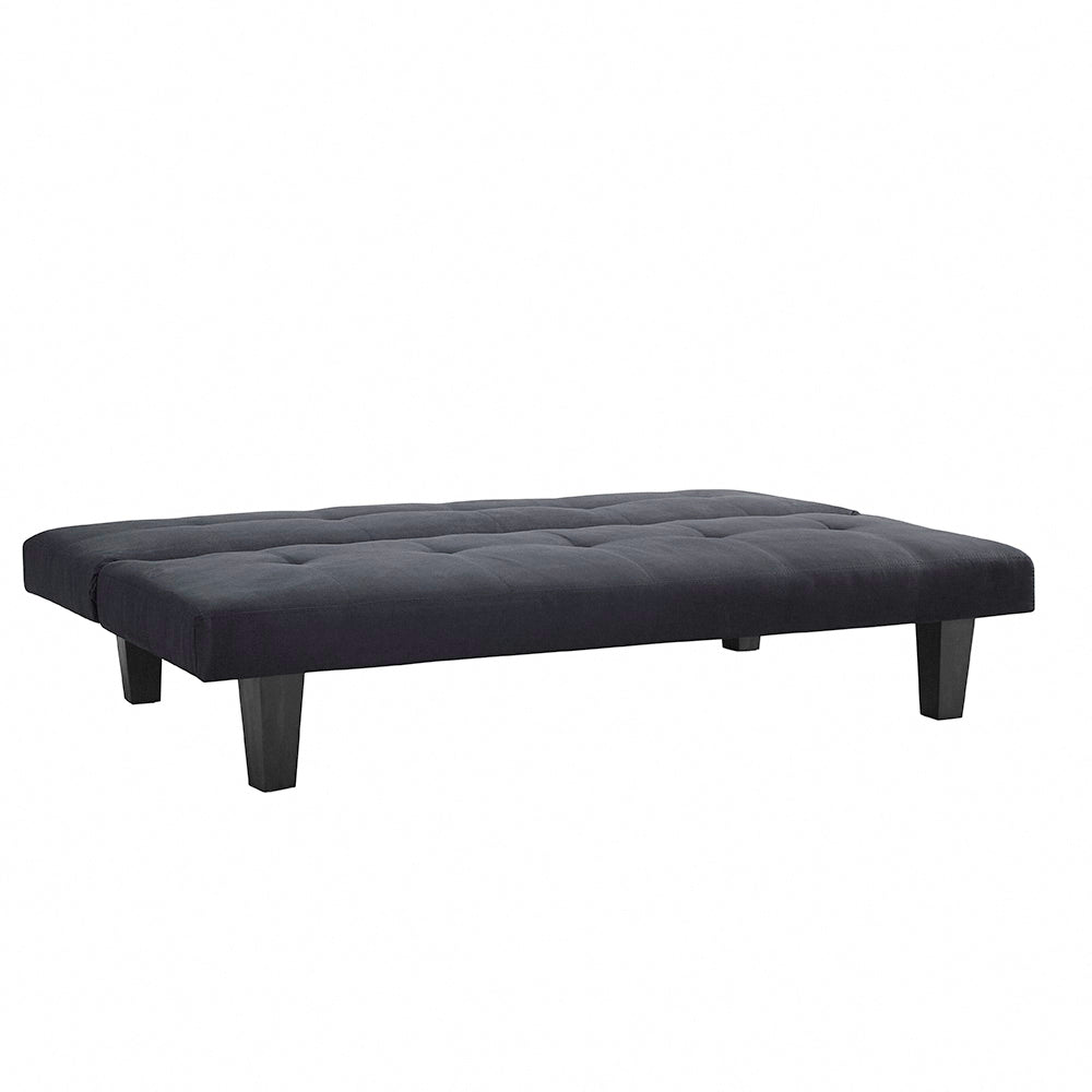 Atlanta Fabric Sofa Bed, Black Faux Suede Fabric