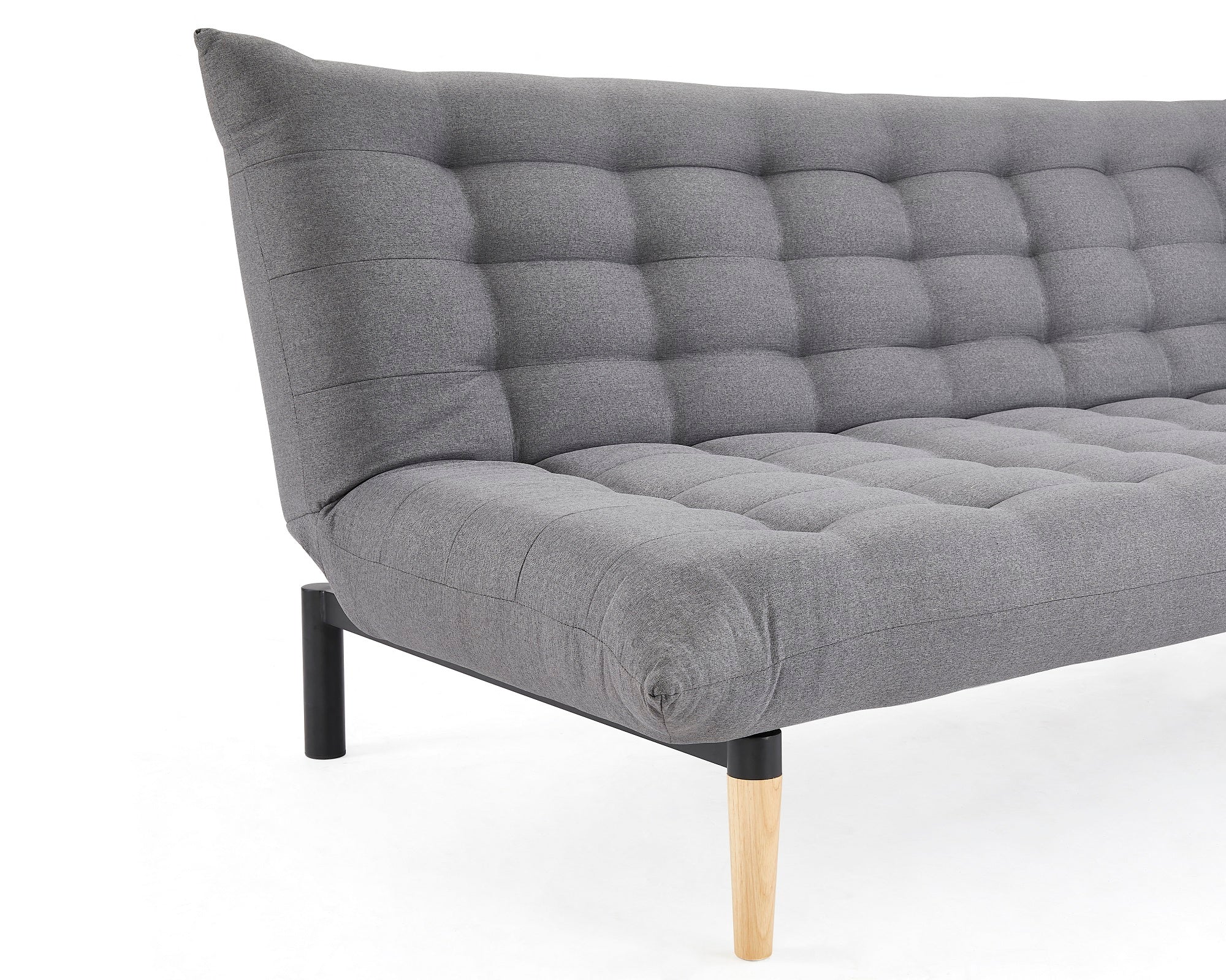 Chatham Fabric Sofa Bed With Wooden Legs, Dark Grey Fabric
