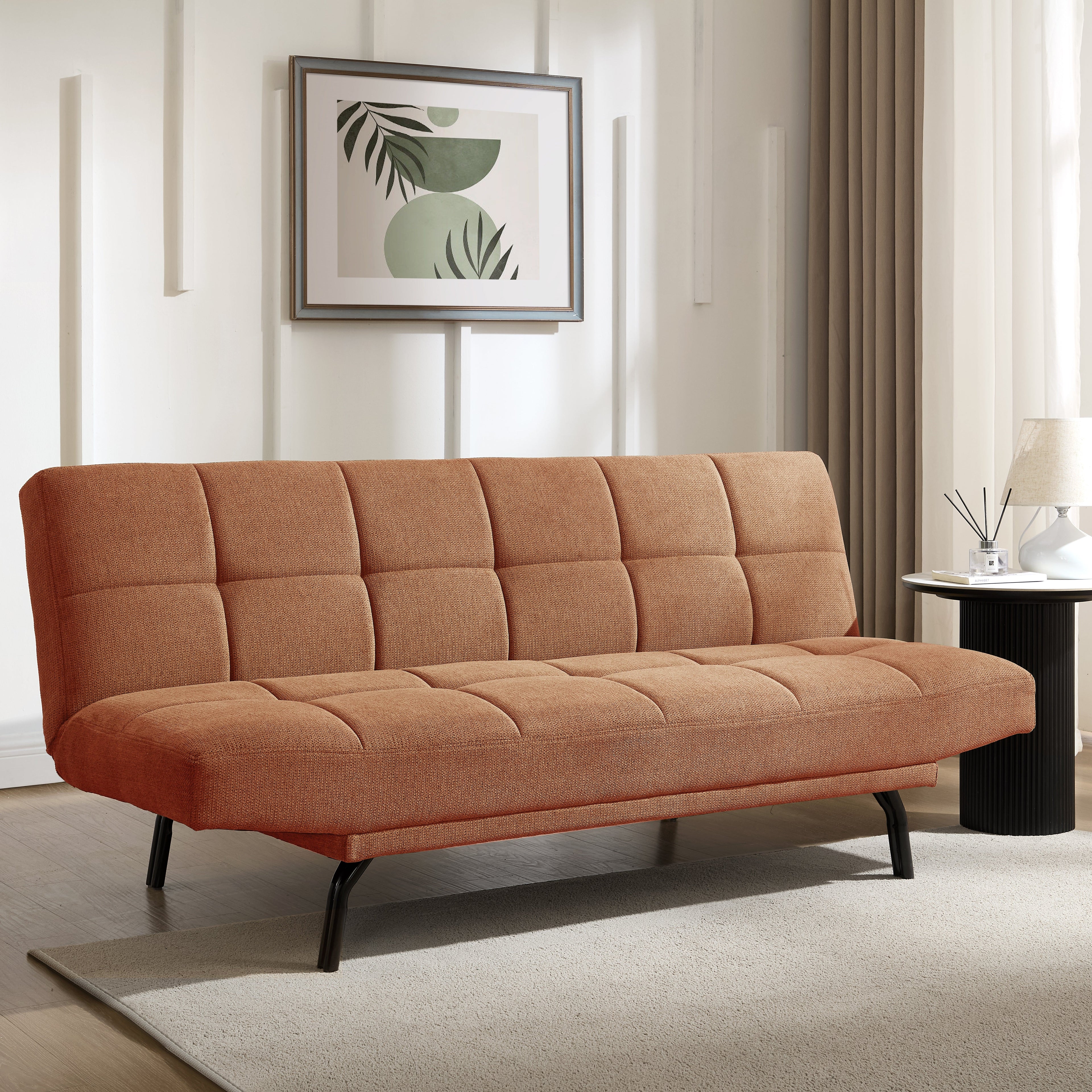 Chapelle Sofa Bed, Burnt Orange Linen
