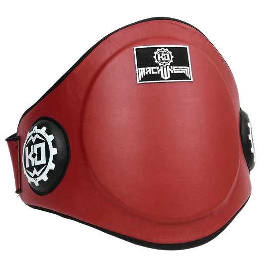 Muay Thai Belly Pad Ko Machine Gear Red Leather