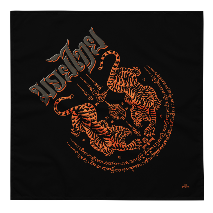 Bandana Dogs Fighter Sak Yant Tiger