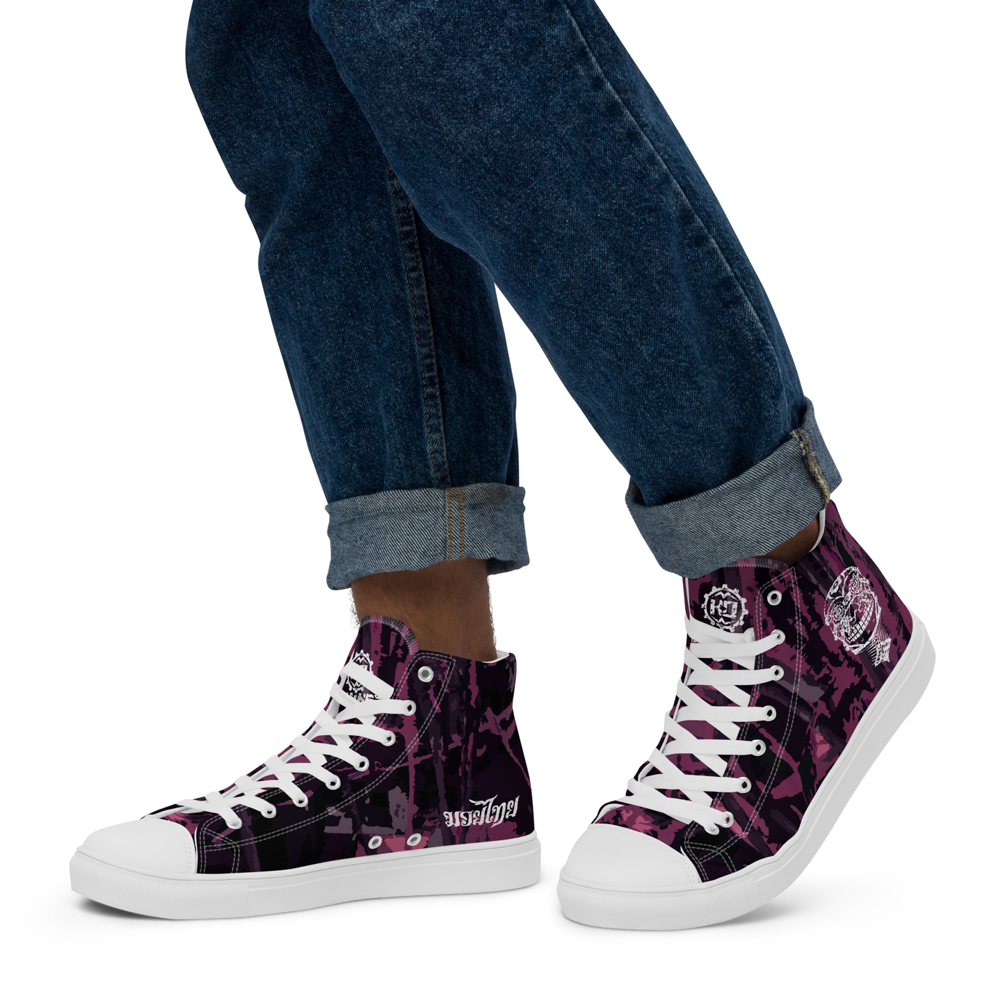 Zapatos de lona altos para hombre Ko Machine Catrina Púrpura