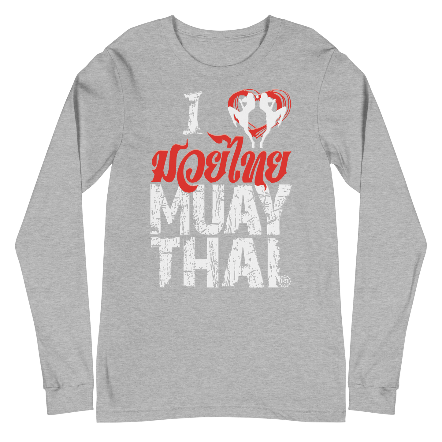 Cotton Long Sleeve Tee Ko Machine I Love Muay Thai