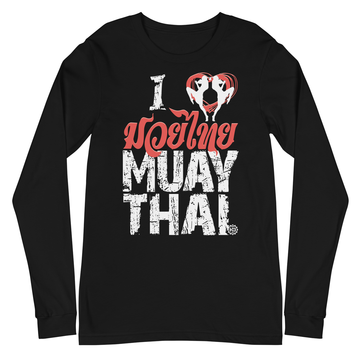 Cotton Long Sleeve Tee Ko Machine I Love Muay Thai