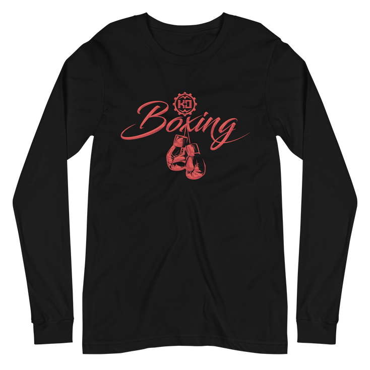 Long Sleeve Tee Ko Machine Boxing Fight Club Red