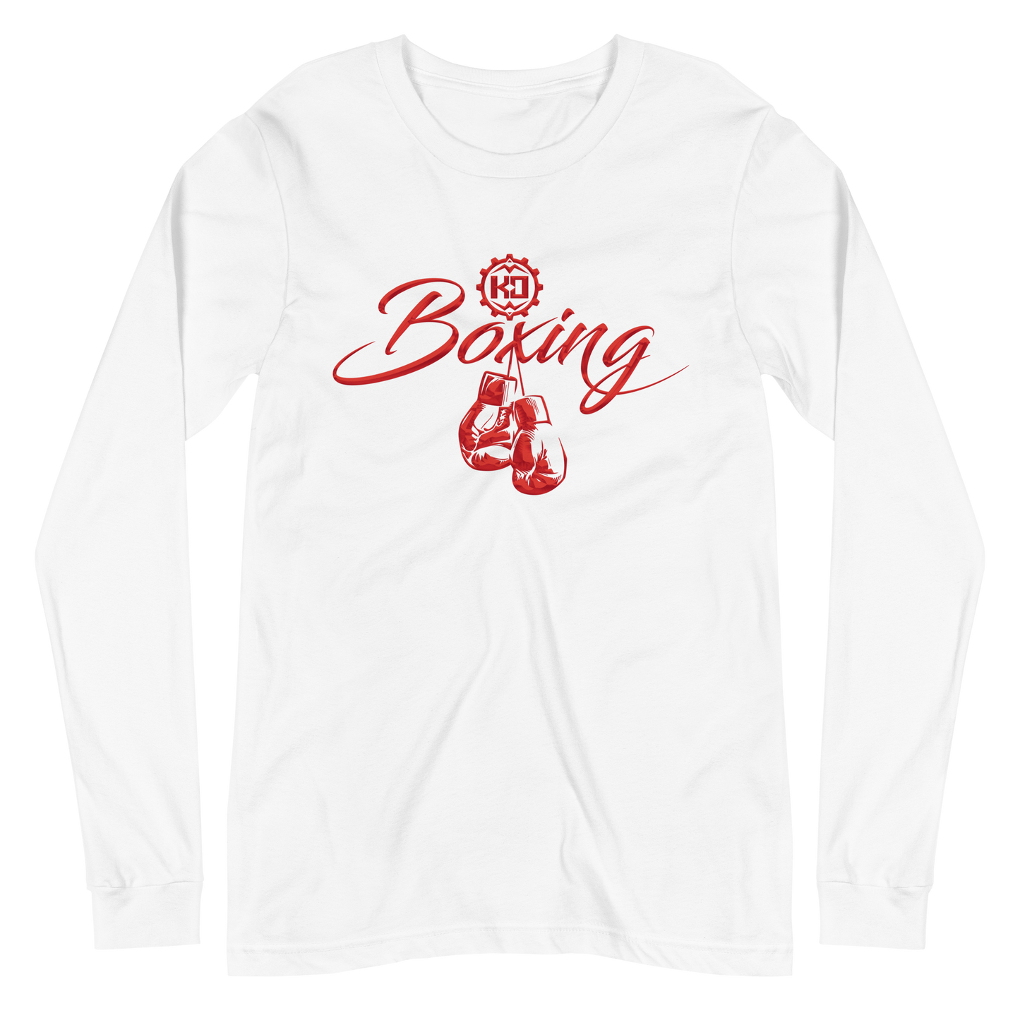 Long Sleeve Tee Ko Machine Boxing Fight Club Red
