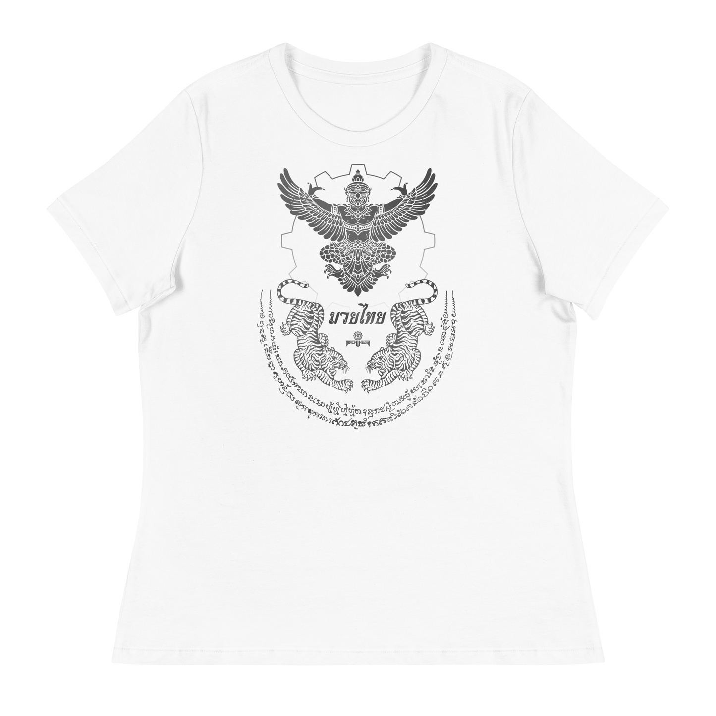 Muay Thai Cotton Women's T-Shirt Ko Machine Sak Yant Garuda