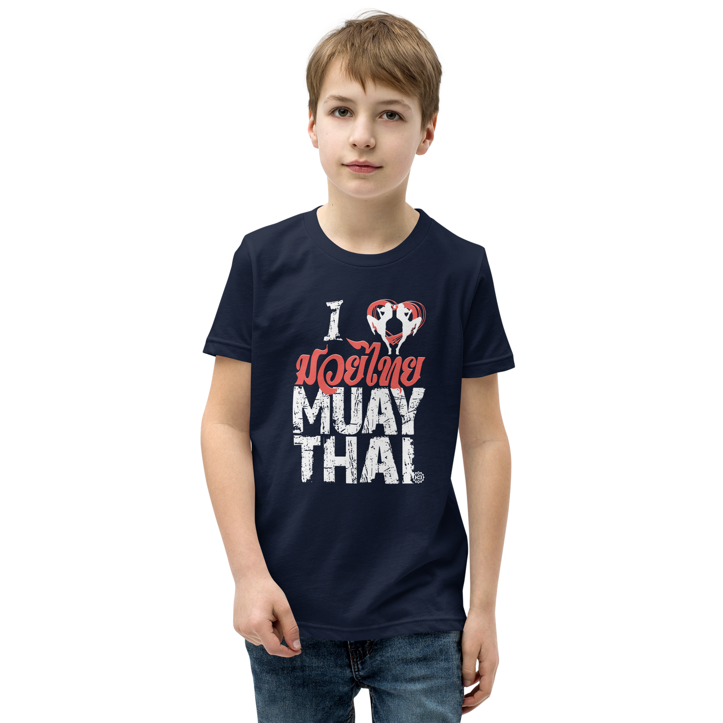 Youth Boy Cotton T-Shirt Ko Machine I Love Muay Thai