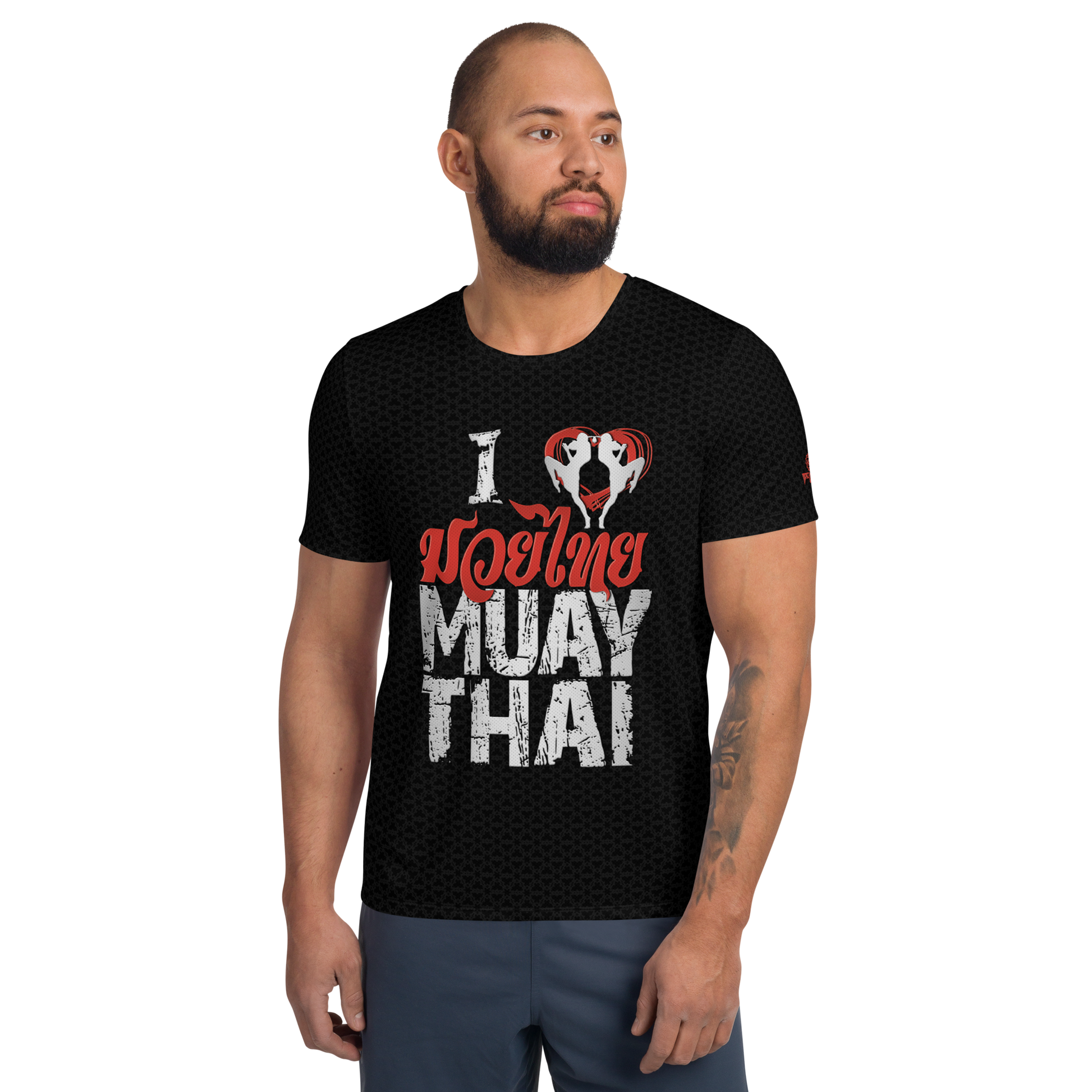 Men's Sports T-Shirt Ko Machine I Love Muay Thai model front
