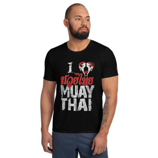 Men's Sports T-Shirt Ko Machine I Love Muay Thai model front