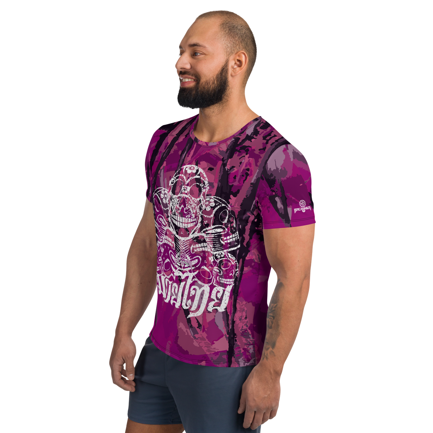Muay Thai Men's Max Dry Camiseta Ko Machine Catrina Pink