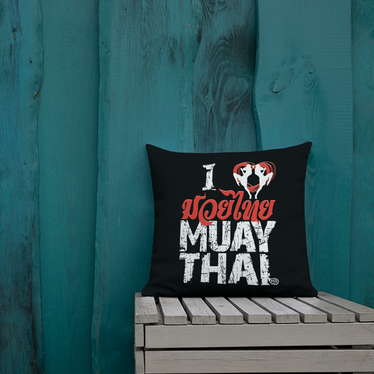 Premium Pillow Ko Machine I Love Muay Thai
