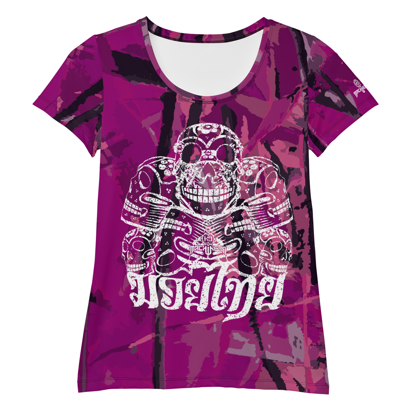 Camiseta Atlética Mujer Muay Thai Ko Machine Catrina Rosa