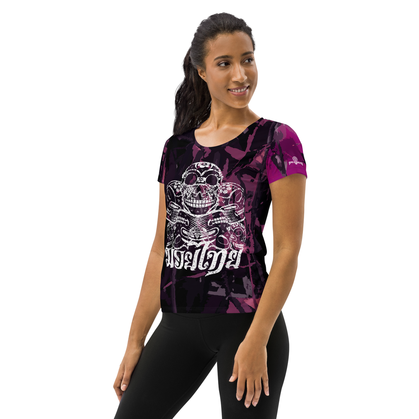 Muay Thai Women's Athletic T-shirt Ko Machine Catrina Purple