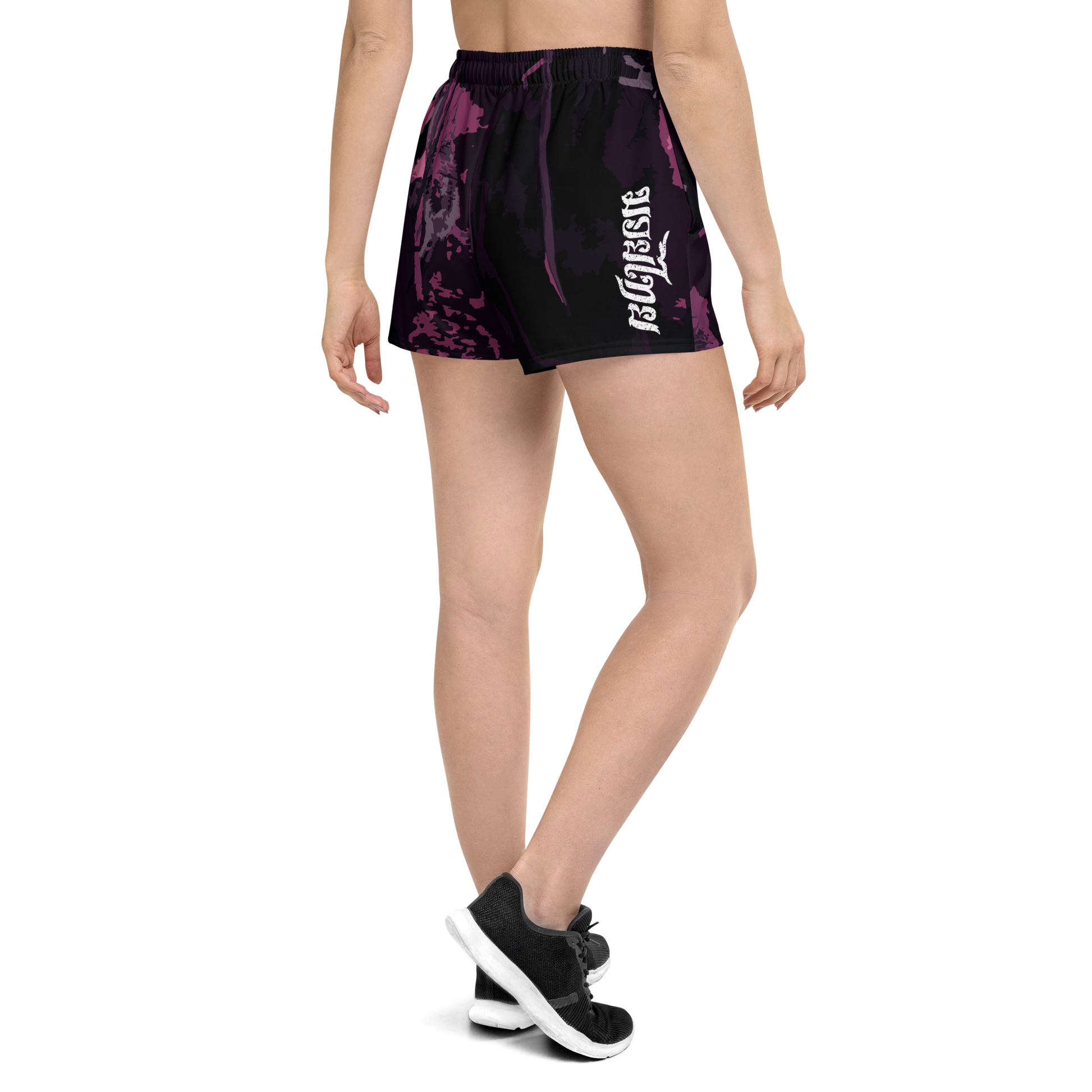 Muay Thai Women’s Training Shorts Ko Machine Catrina Purple model back