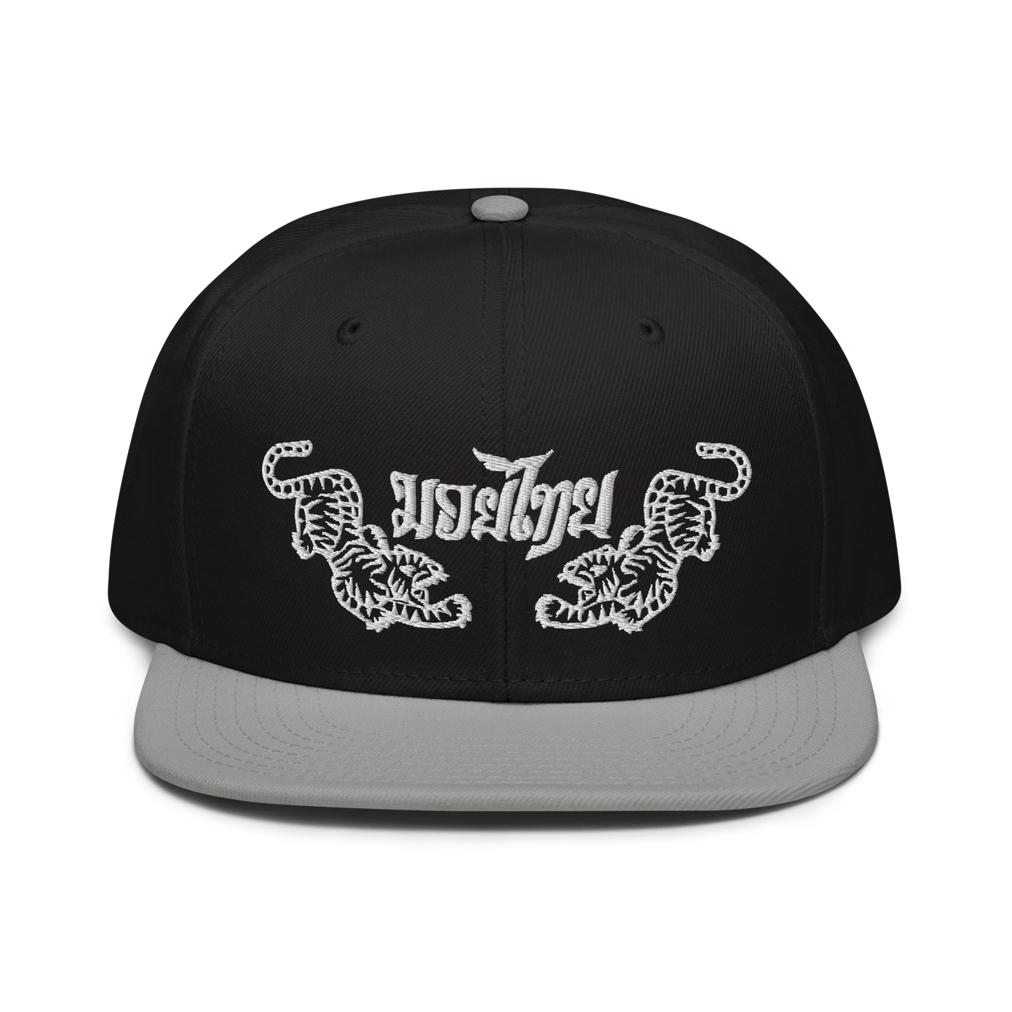 Snapback Hat Ko Machine Tiger Sak Yant black grey