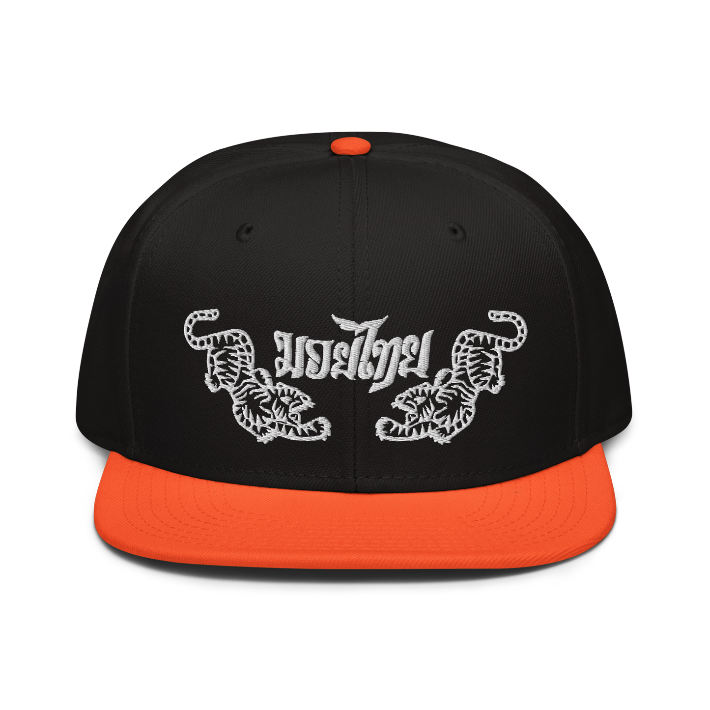 Snapback Hat Ko Machine Tiger Sak Yant black orange