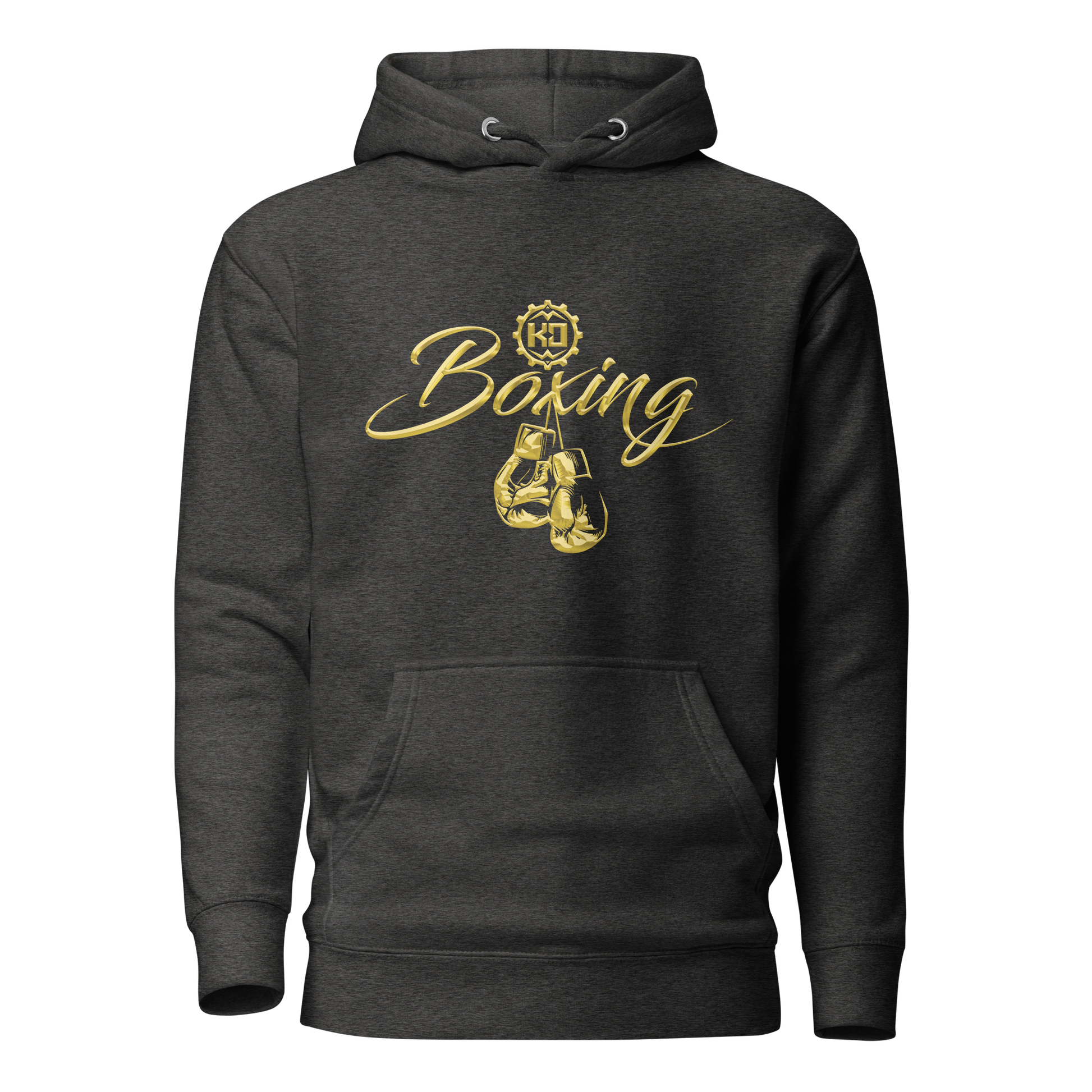 Cotton Hoodie Ko Machine Boxing Fight Club charcoal front
