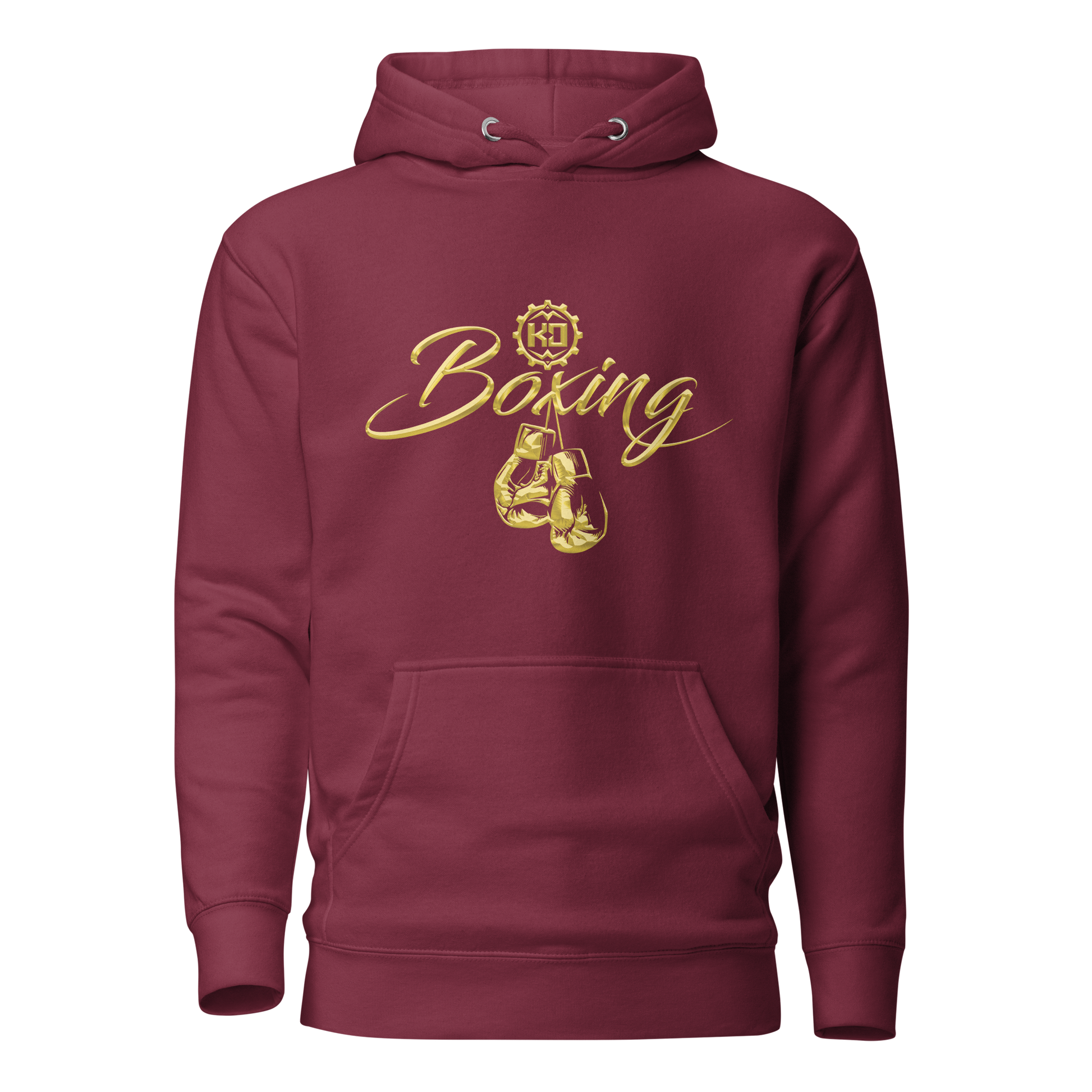 Cotton Hoodie Ko Machine Boxing Fight Club front maroon