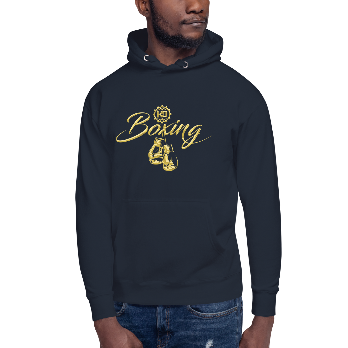 Cotton Hoodie Ko Machine Boxing Fight Club navy front