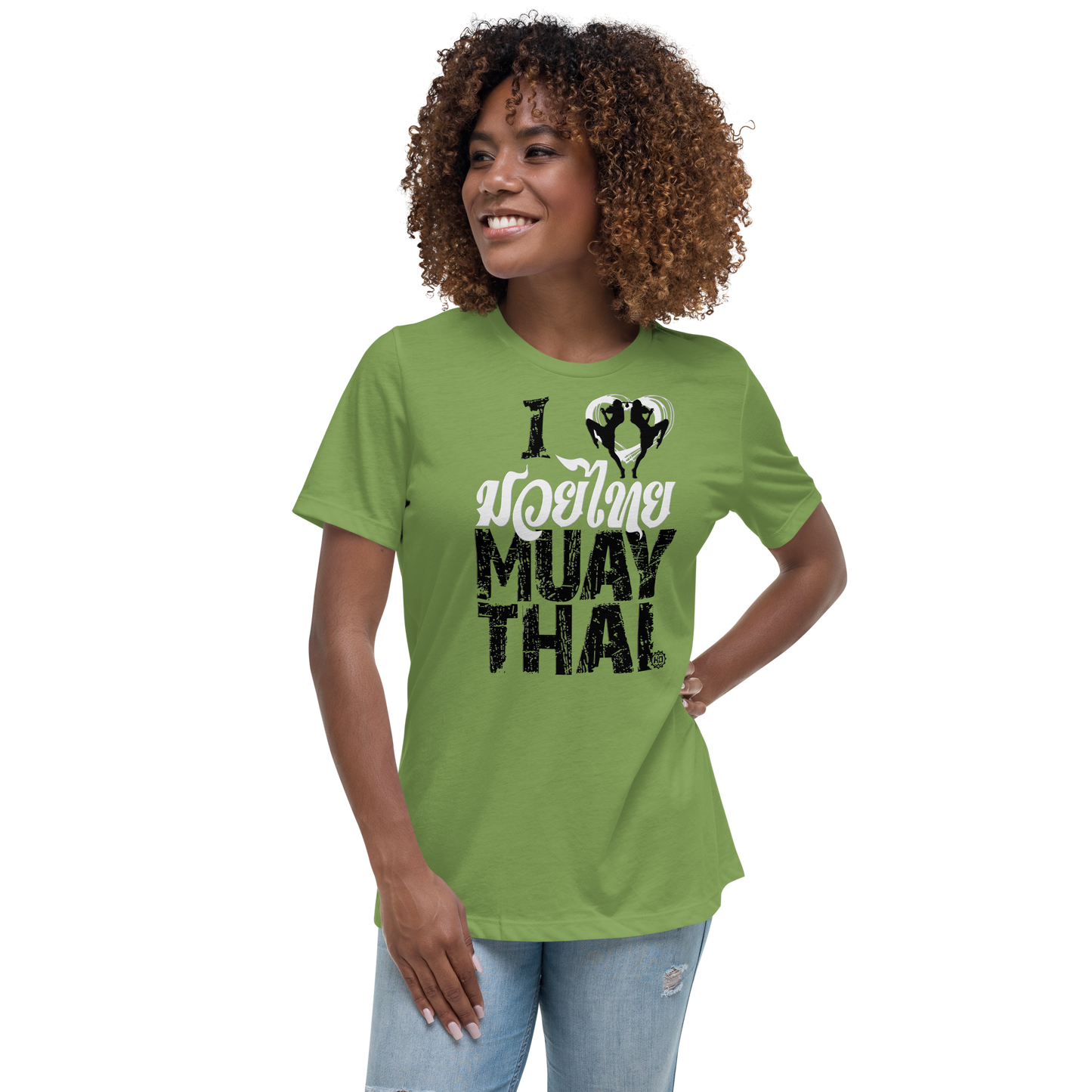 Camiseta holgada de algodón para mujer Ko Machine I Love Muay Thai